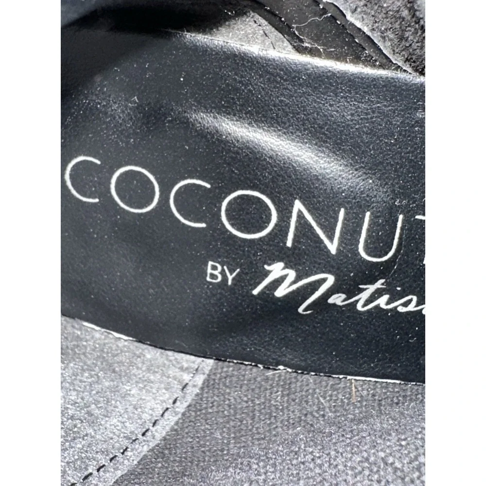 Coconuts By Matisse Moon Black Over Knee Boot Suede Embroidered Size 8.5 Boho